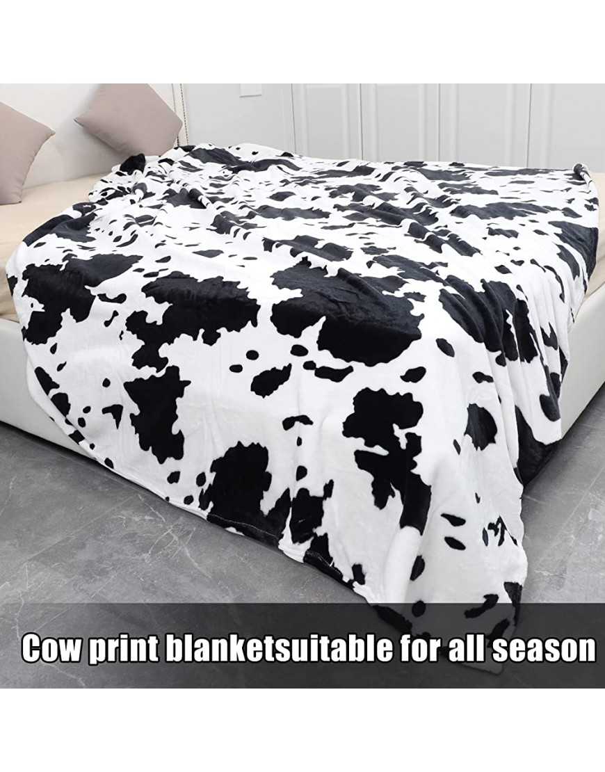Cow Print Blanket Fleece Soft Warm Plush Cow Blankets Baby Girls Boys Blankets Lightweight Cow Blankets and Throws for Sofa Couch Bed Perfect Cow Gift Kids Adults - BMC83E6KR