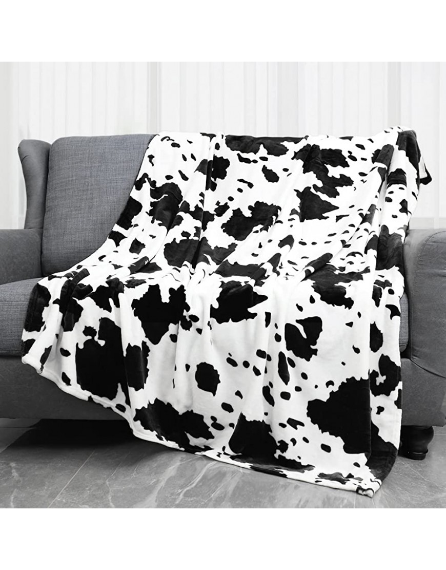 Cow Print Blanket Fleece Soft Warm Plush Cow Blankets Baby Girls Boys Blankets Lightweight Cow Blankets and Throws for Sofa Couch Bed Perfect Cow Gift Kids Adults - BMC83E6KR