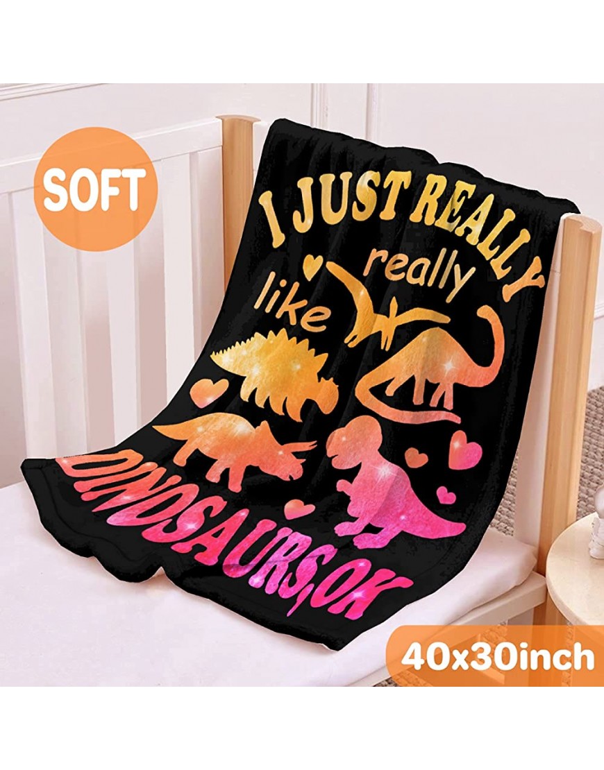 Dinosaurs Blanket for Girl Boy Kids Cute Dino Lover Gifts Ultra Soft Lightweight Throws Fuzzy Summer Flannel Blankets Dinosaurs Party Present for Travel Camping Bed Chair Sofa-40x30 - BEJCYGXKR