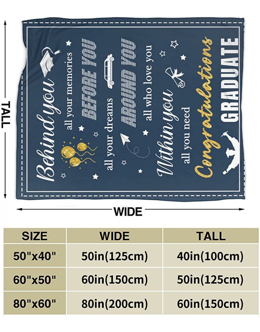 Graduation Gifts Granduation Blanket for Class of 2022 Masters Degree Blankets Gift for Boy Girl Daughter Granddaughter Grandson 50*60 in - B59DFF2B1