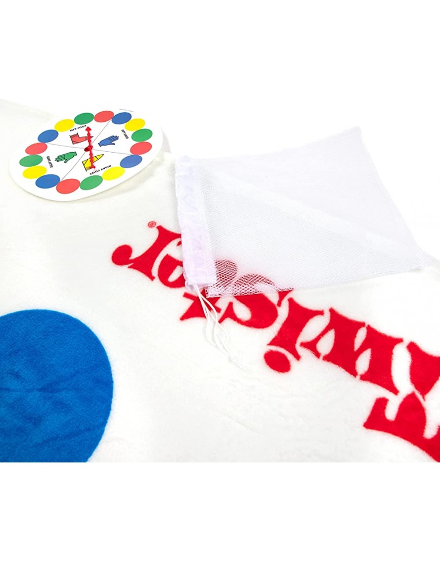 Jay Franco Twister Game Blanket – 3 Piece Set Includes Plush Blanket Spinner & Storage Bag Official Hasbro Product - BFJX4KLXF