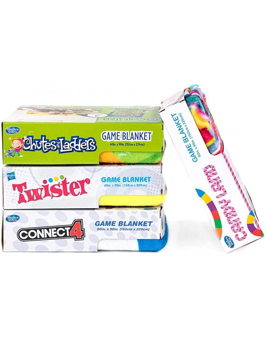 Jay Franco Twister Game Blanket – 3 Piece Set Includes Plush Blanket Spinner & Storage Bag Official Hasbro Product - BFJX4KLXF