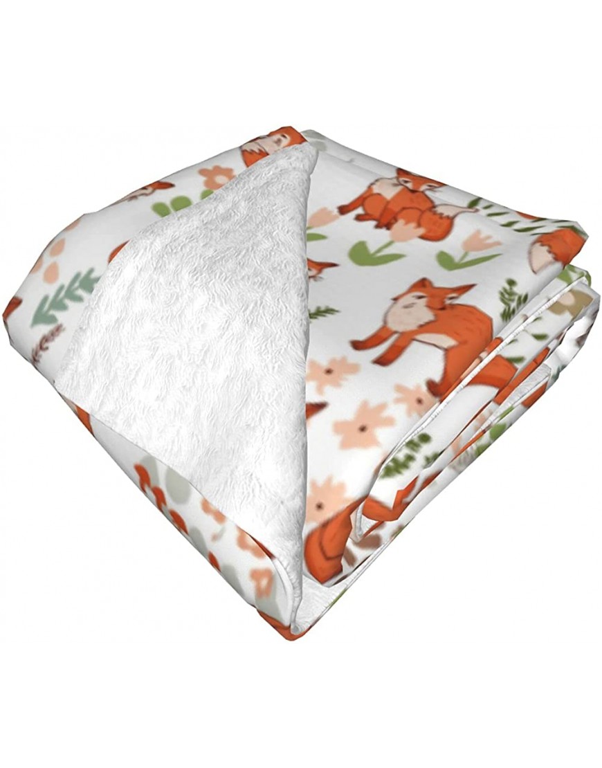 Jumsky Fox Throw Blankets for Girls Kids Warm Flannel Couch Sofa Bed Blanket 50x60 - B7NQ6GAFF