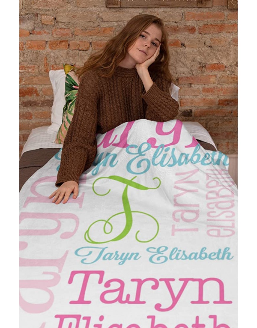 Personalized Name Blanket for Baby Girl Kids and Adults with Name Custom Kids Blanket Customized Name Blankets to My Amazing Daughter. Great Gift for Birthday Thanksgiving Mothers Day Christmas - BGWVDAKGR