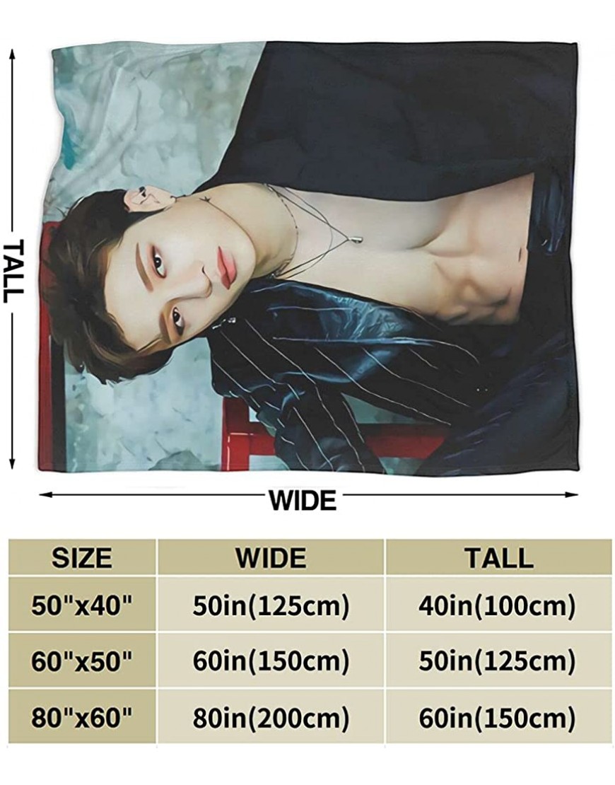 Stray Kids Bangchan Soft and Comfortable Warm Fleece Blanket for Sofa Bed Office Knee pad,Bed car Camp Beach Blanket Throw Blankets 50x40 - BRV0U1P4Z