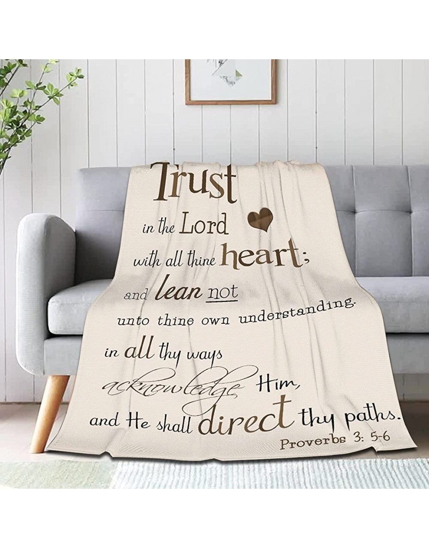 Sumedha Bible Verse Blanket Inspirational Prayer Religious Throw Blanket Christian Gift for Women Men Large 80'' x 60'' for Adult Suitable for Sofa Chairs Bed Super Soft - B5YIU6TIN