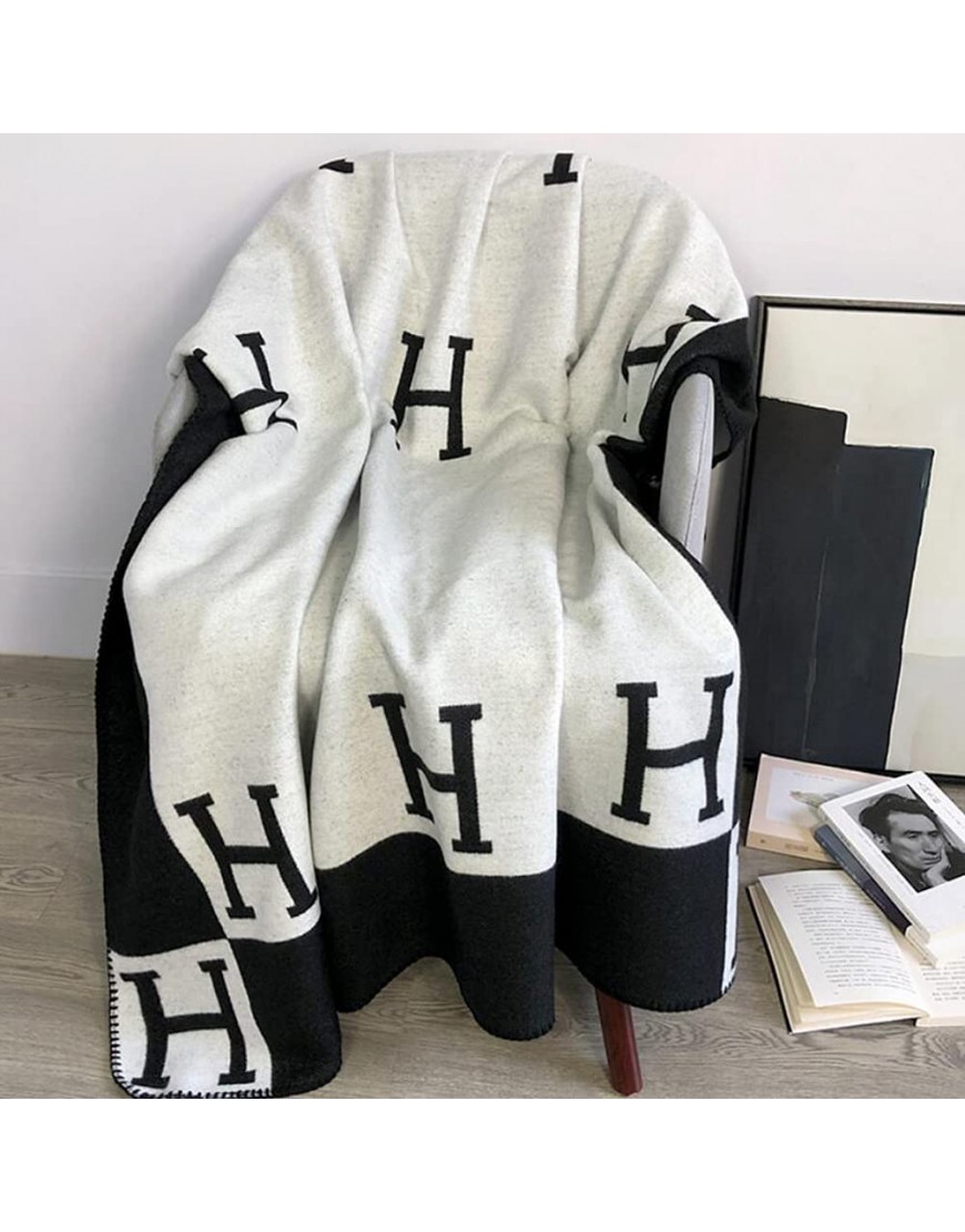 Textured Solid Soft Sofa Cover Blanket Suitable Sofa Bed Sofa Adults Toddler Boys Girls Soft Bed Couch Sofa Travel Outdoor Camping Super Soft Scarf for Boys and Girls Black White - BQUULKWFS