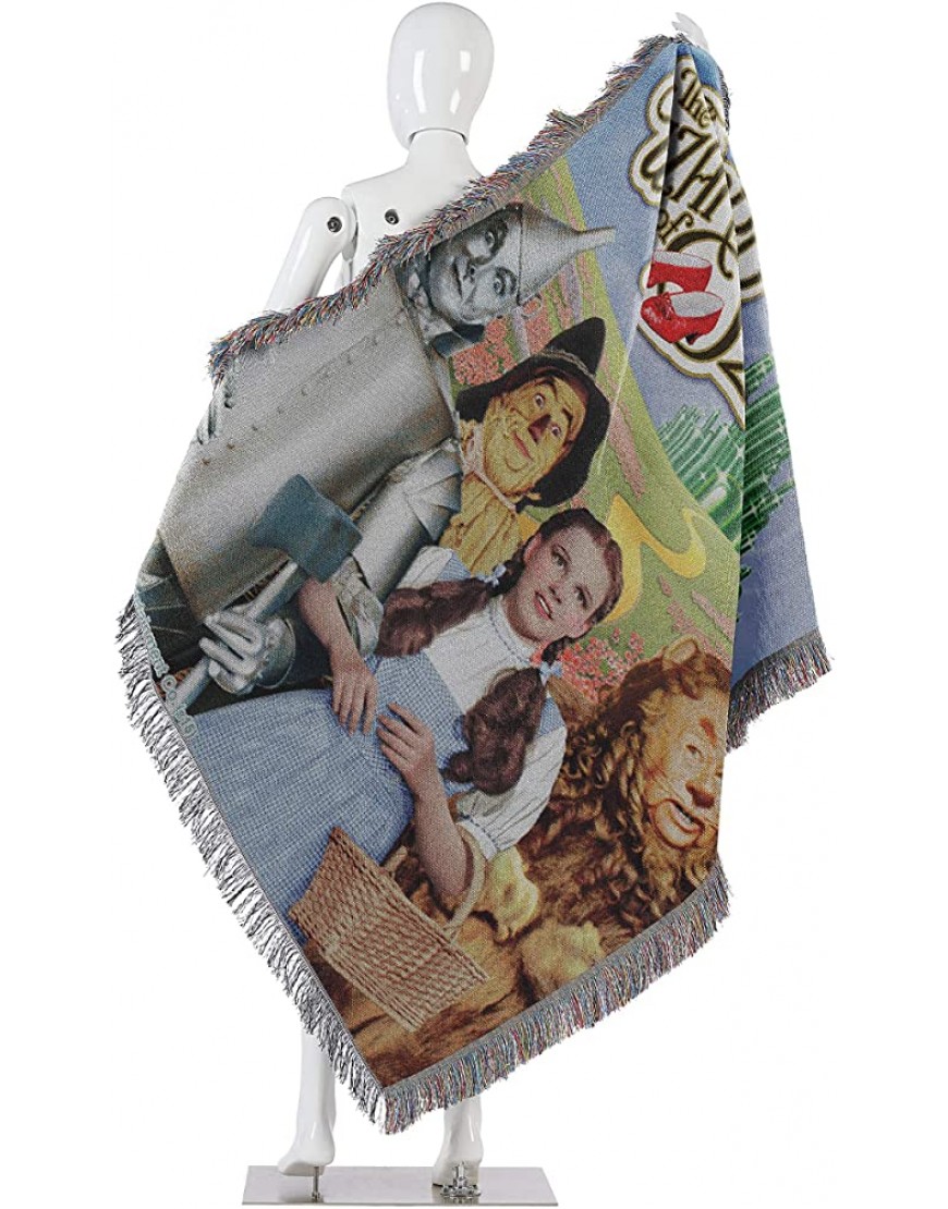 Warner Brothers Wizard of Oz Group Woven Tapestry Throw Blanket 48 x 60 Multi Color - BJJCSO6JS