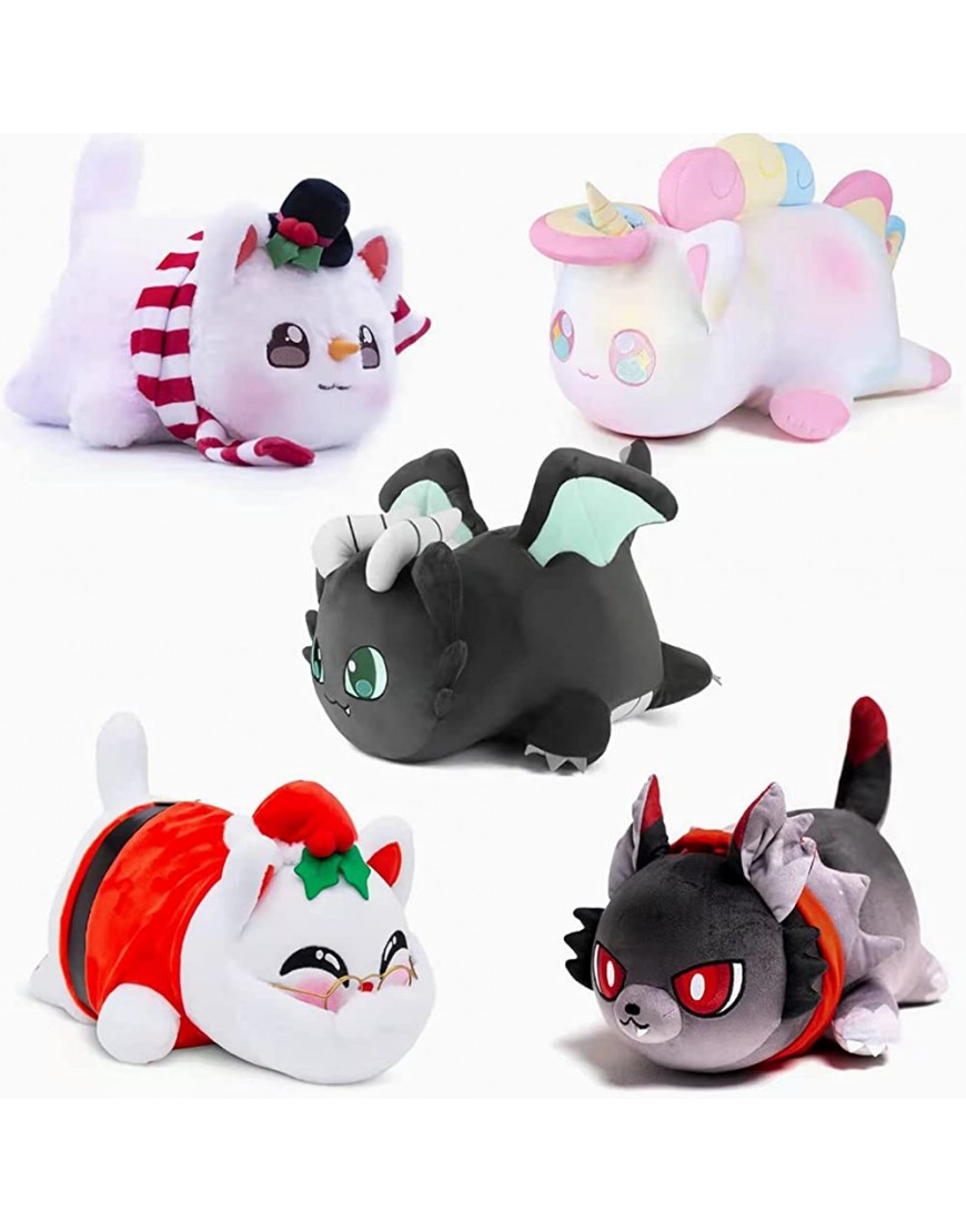 Aphmau Plushies Cat 9.8in Meemeows Cat Food Plushies Aphmau Plush Cute Aphmau Meemeows Cat Food Stuffed Plush Gift for Kids Adult and Fans to Collect. Dragon Cat - BMH4I42GT