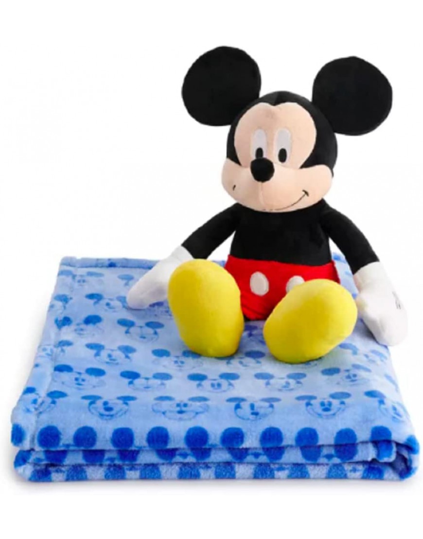 Disney Mickey Mouse Throw Blanket and The Pillow Pal Red Mickey Plush Doll 2 in 1 Set - BZTR71RDM