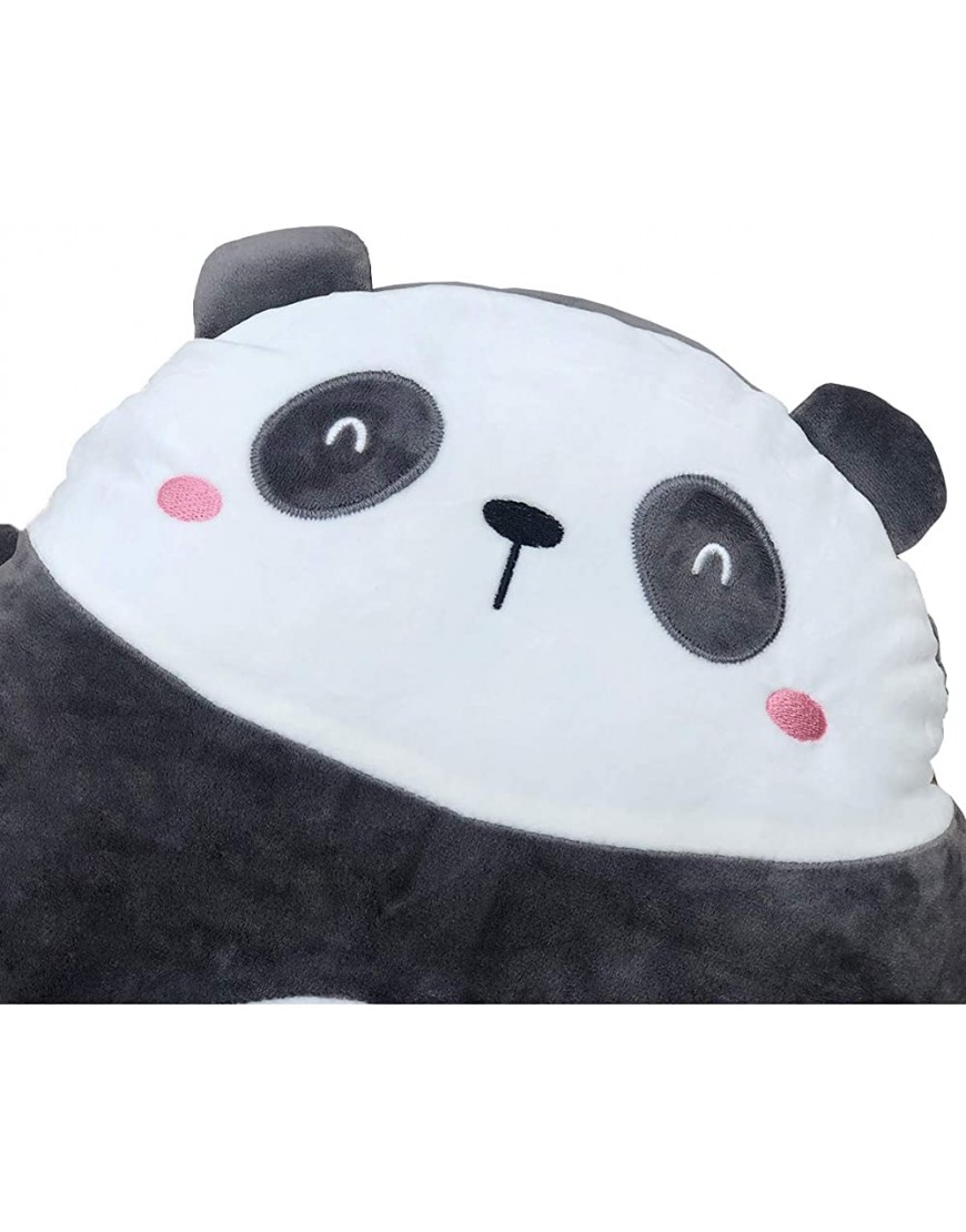 Hofun4U Soft Panda Plush Hugging Pillow 16 Inch Cute Anime Throw Pillow Stuffed Animal Doll Toy with Coral Fleece Blanket Girls Boys Gifts for Birthday Valentine Christmas Travel Holiday - BIHIL4UGI