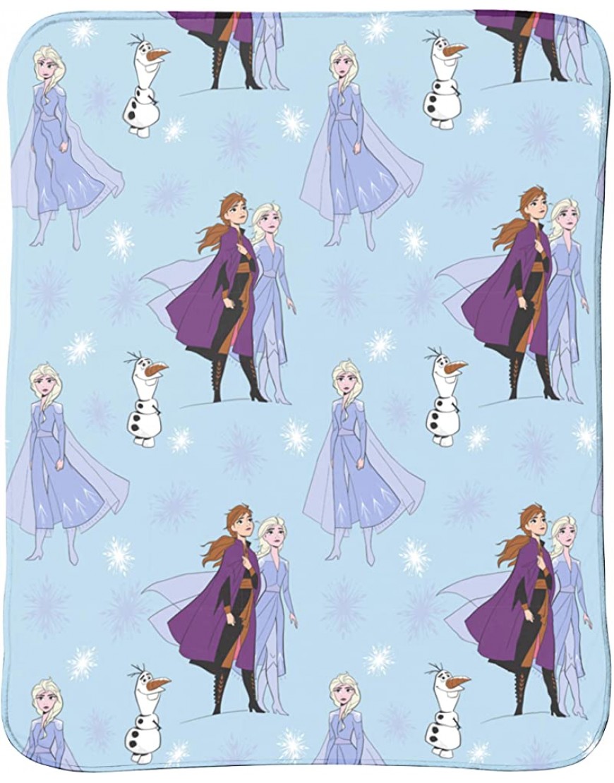Jay Franco Disney Frozen 2 40 x 50 Blanket Kids Super Soft 2 Piece Nogginz Set Featuring Elsa Anna & Olaf Official DisneyProduct - BGNAVANAB