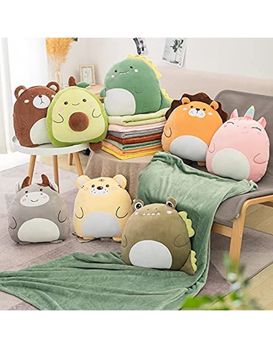 PDKHANH 40cm Down Cotton Stuffed Forest Animals Plush Doll Squishy Cattle Tiger Alligator Avocado 2-in-1 Flannel Blanket for Kids Height: 40cm with Blanket Color: Cattle #2 - BFMMQDWRO