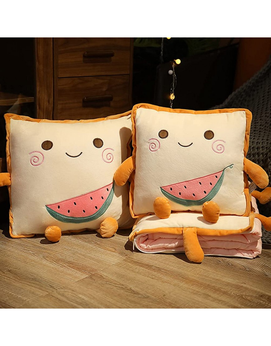 Travel Blanket and Pillow Set Soft 2 in 1 Cute Plush Fruit Stuffed Hugging Pillow Blanket Pillow Combo Kids Travel Blanket Suit for Airplane Train Travel Camping or Office - BXDN6YH13