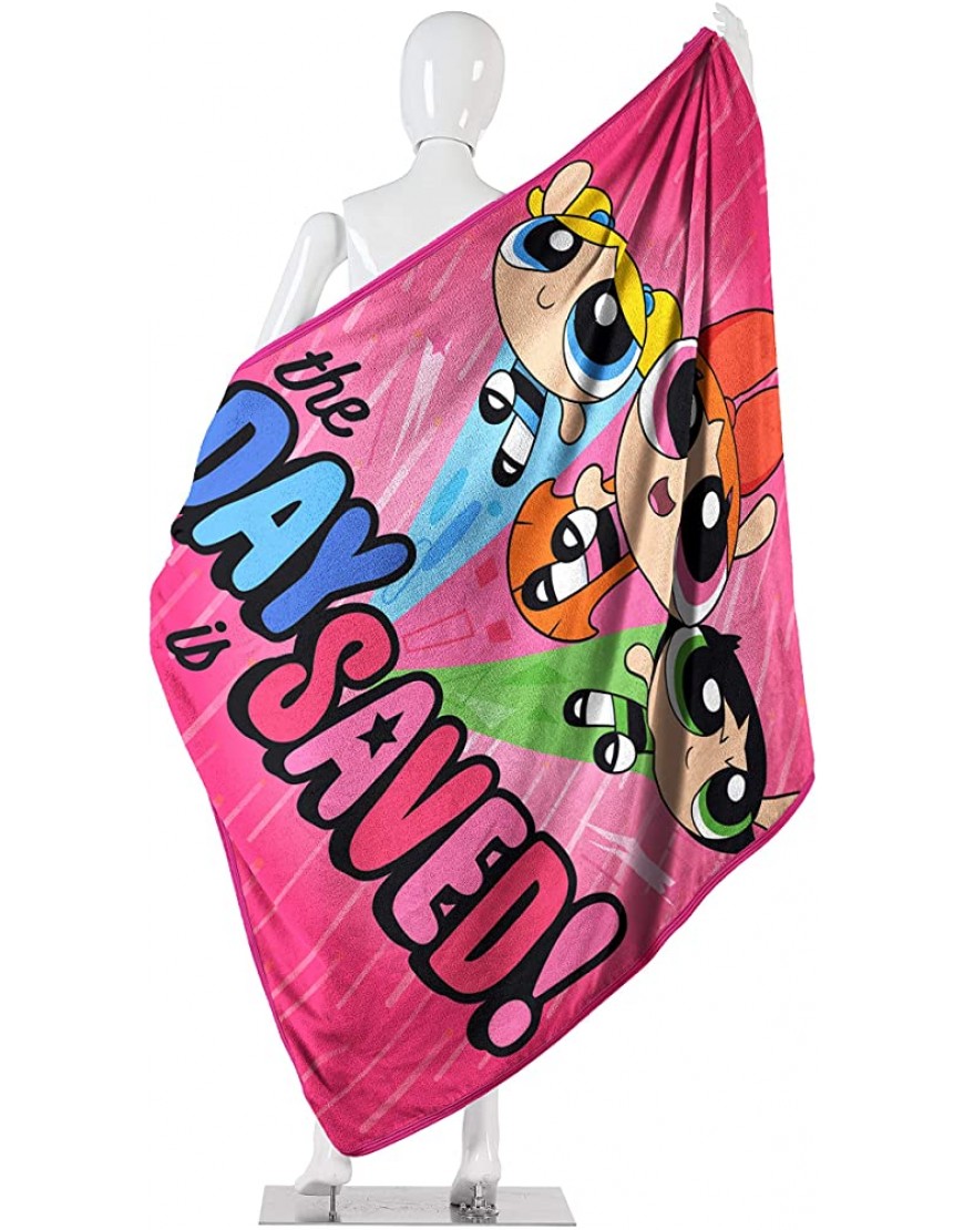 Cartoon Network Micro Raschel Throw Blanket Powerpuff Girls Day Saved 46 x 60 - BRDW2BWIG
