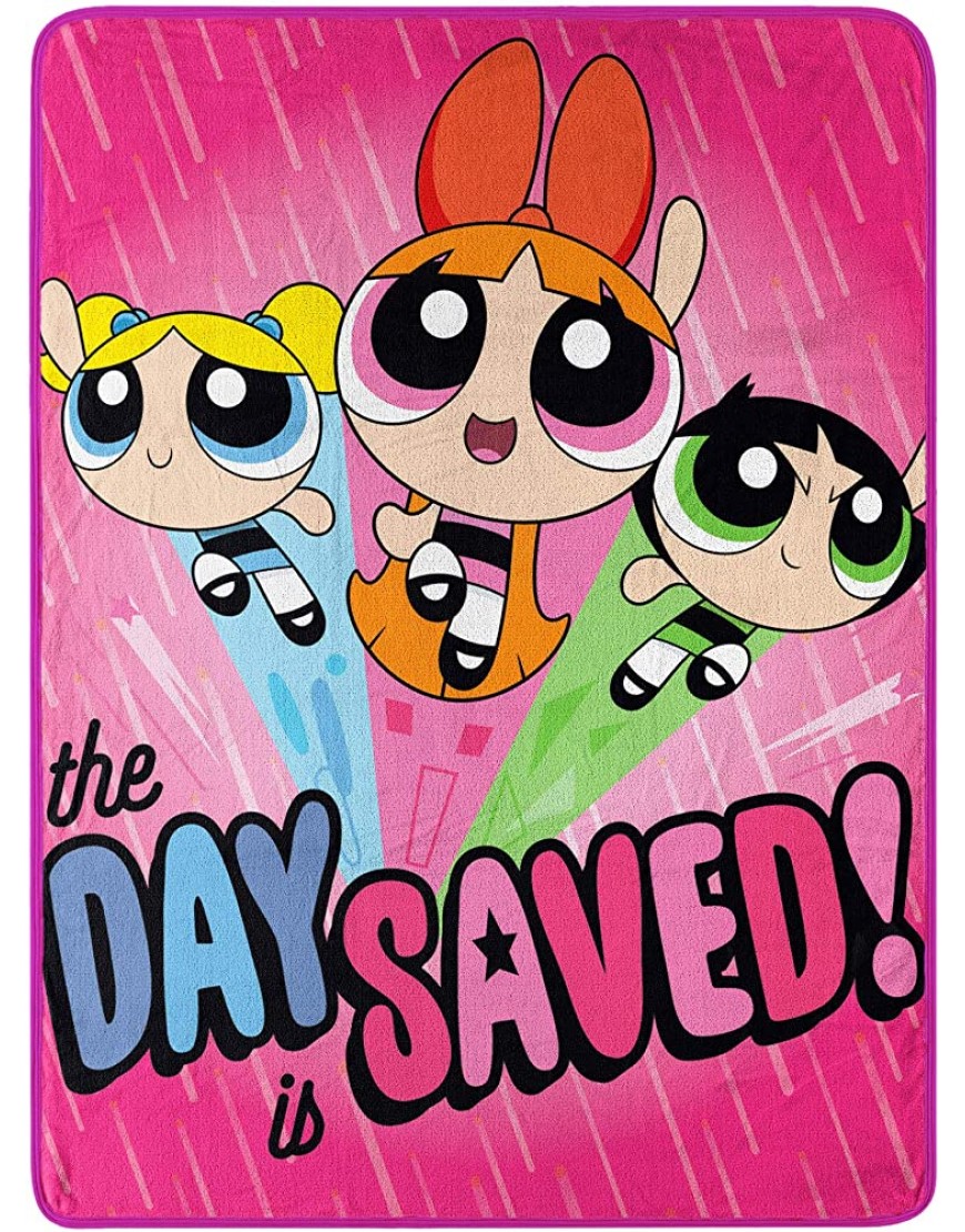 Cartoon Network Micro Raschel Throw Blanket Powerpuff Girls Day Saved 46 x 60 - BRDW2BWIG