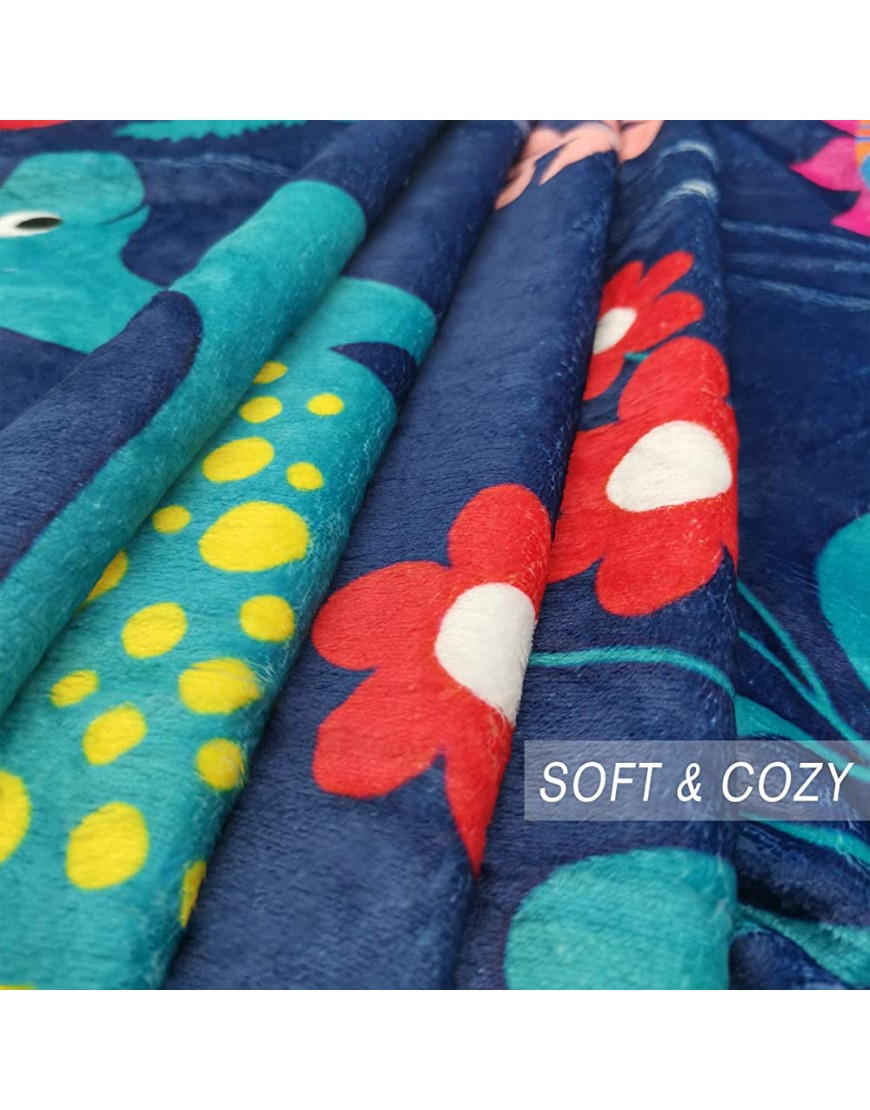 COLLA Dinosaur Blanket for Girls Boys Cute Kids Throw Blankets Soft Plush Fleece Flannel Dino Blanket for Couch Bed Sofa Boy's Room Decor 50x40 Inch - B3DL837QB