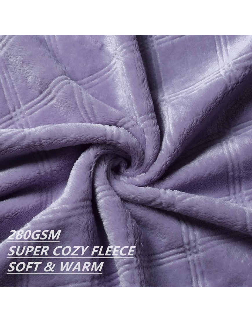 CREVENT Purple Soft and Warm Lightweight Baby Girls Throw Blanket Cozy and Warm for Newborns Infant Toddler 30X40 Lavender - BJFALVIT9