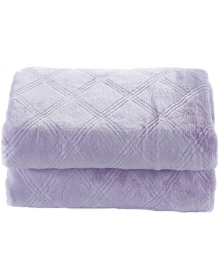 CREVENT Purple Soft and Warm Lightweight Baby Girls Throw Blanket Cozy and Warm for Newborns Infant Toddler 30"X40" Lavender - B3MBAKG08