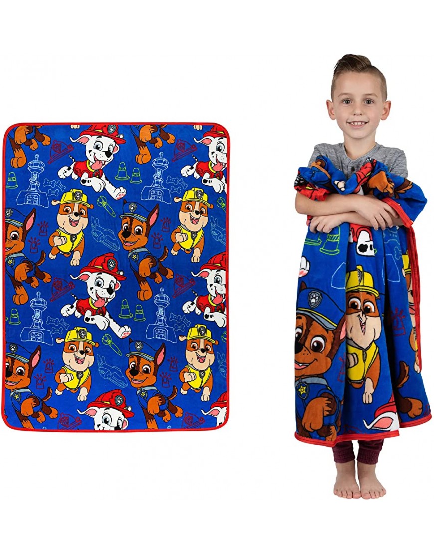 Franco Kids Bedding Super Soft Plush Throw Blanket 46 in x 60 in Paw Patrol - BD7SXKH7L