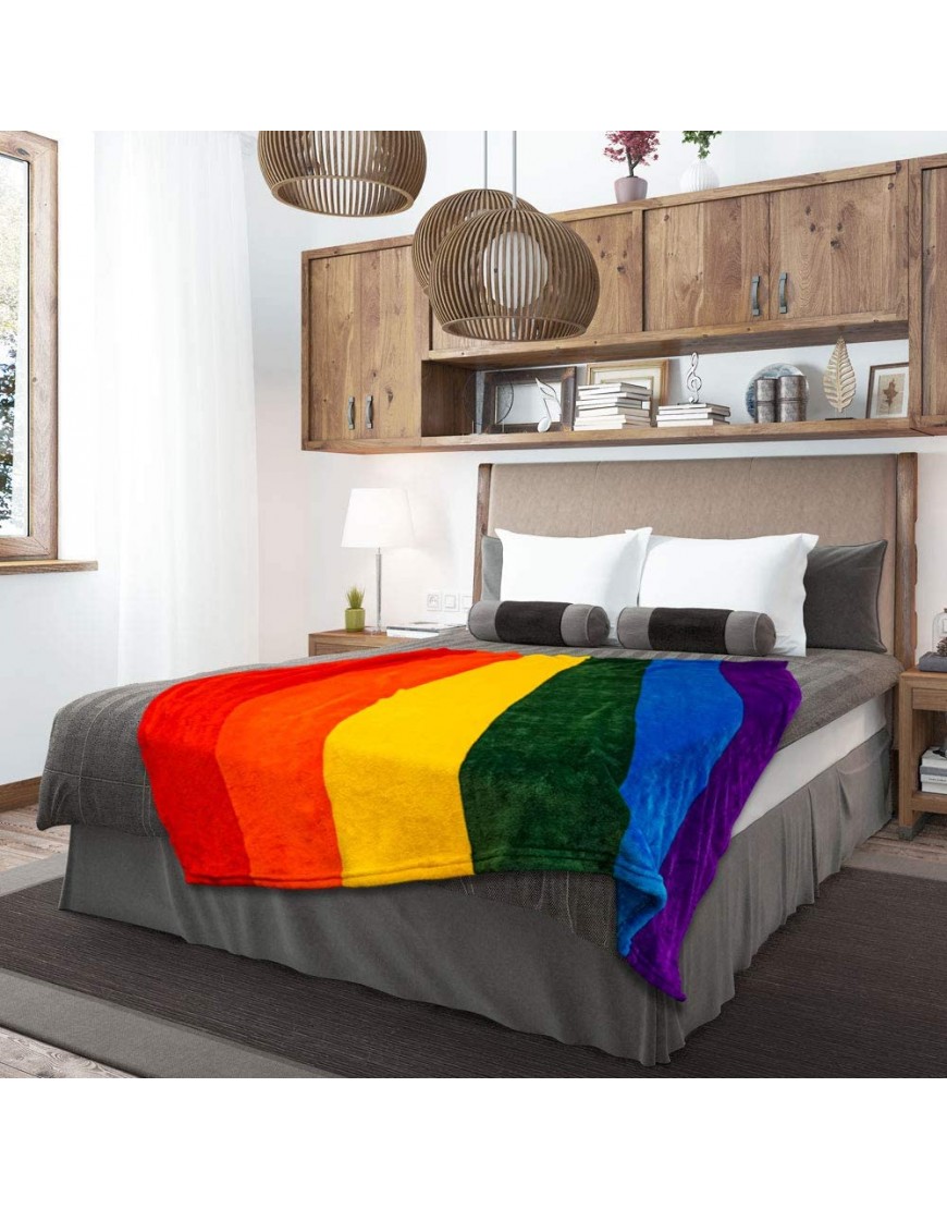 Infinity Republic Rainbow Pride Soft Fleece Throw Blanket 50x60 Perfect for Living Rooms bedrooms Kids' Rooms Outdoors & Holiday Gifts! - BEQBKH7JS