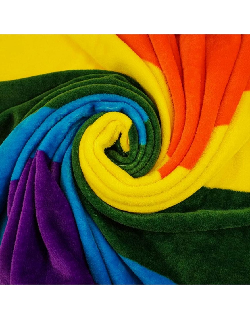Infinity Republic Rainbow Pride Soft Fleece Throw Blanket 50x60 Perfect for Living Rooms bedrooms Kids' Rooms Outdoors & Holiday Gifts! - BEQBKH7JS