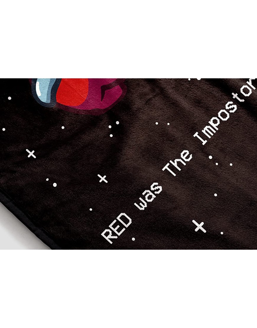 Jay Franco Among Us Red was The Imposter Throw Blanket Measures 46 x 60 inches Kids Bedding Fade Resistant Super Soft Fleece Official Among Us Product - BWLUC52DW