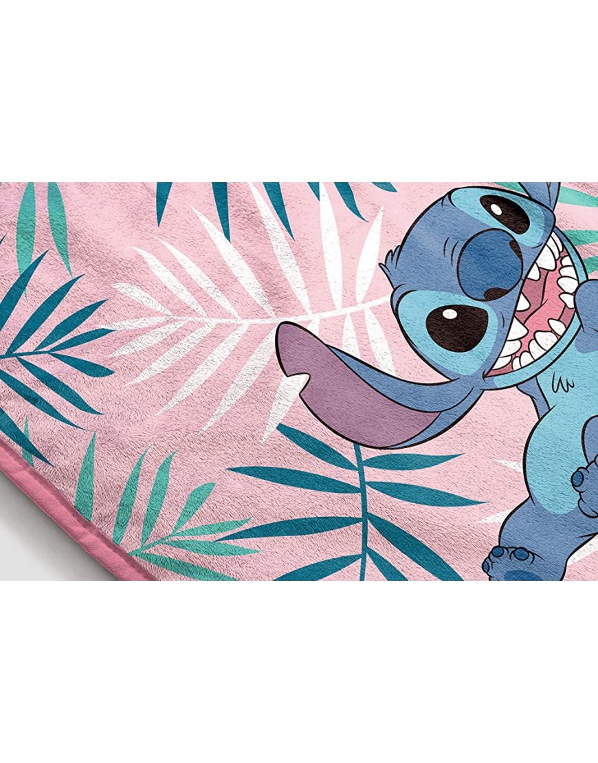 Jay Franco Disney Lilo & Stitch Misty Palm Throw Blanket Measures 46 x 60 inches Kids Bedding Fade Resistant Super Soft Fleece Official Disney Product - BVRRHM92C