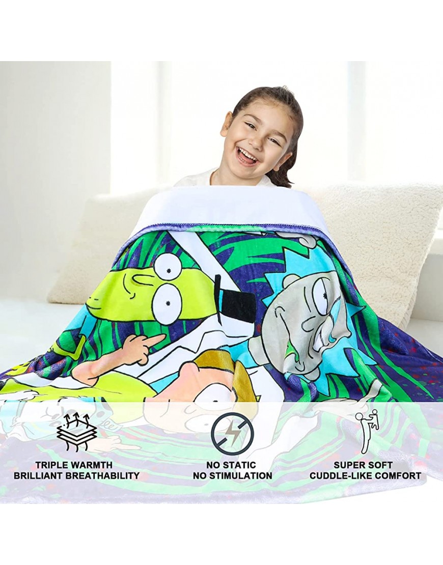 Kids Throw Blanket,Super Soft Anime Flannel Fleece Blanket for Boys Girls Sofa Travel Throw Cartoon Bedding 43 X 50 Inch - BW5SRRI8L