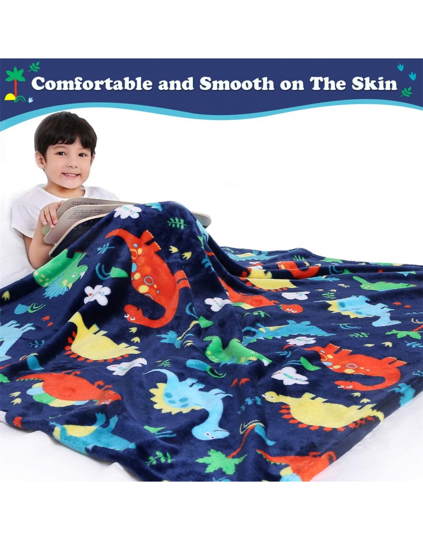Lukeight Dinosaur Blanket for Boys Kids Dinosaur Throw Blanket for Boys and Girls Fluffy Cozy Dinosaur Fleece Blanket with Vibrant Colors and Cute Design Soft and Warm Throw Blanket 50x60 Inches - B73F3KTY6