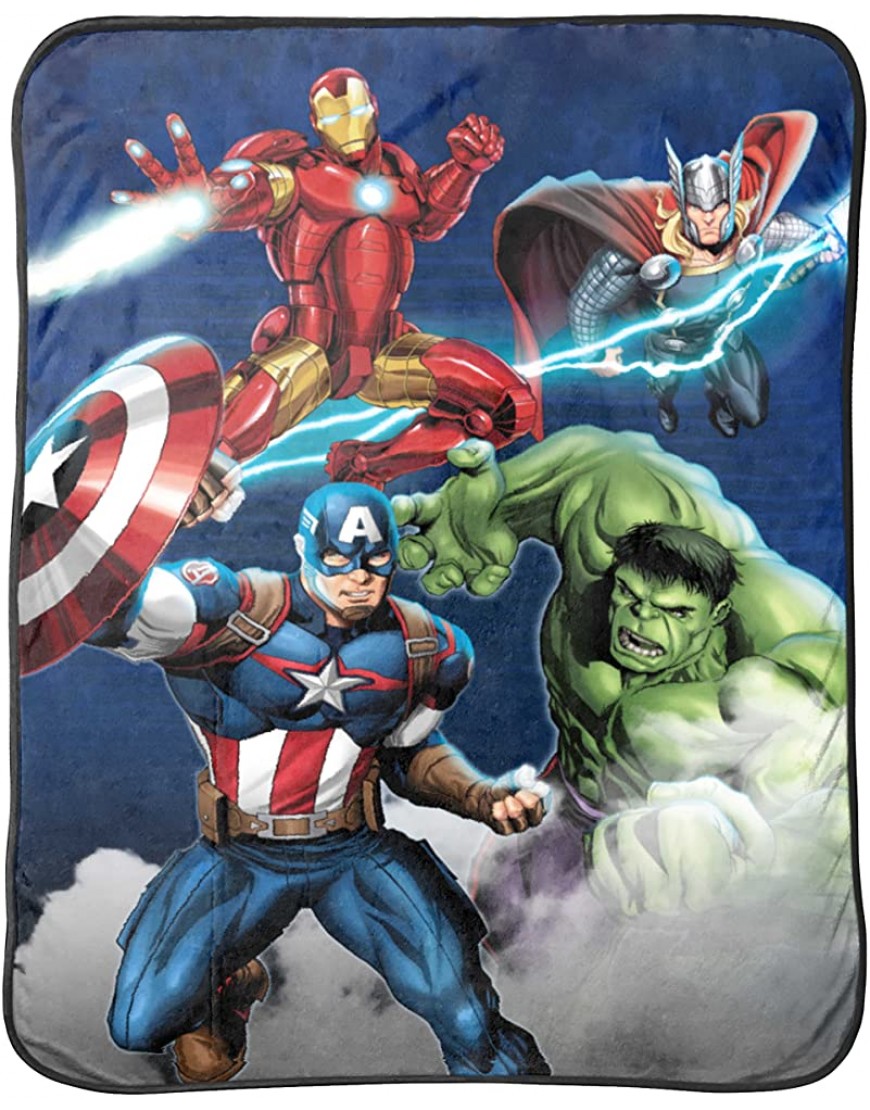 Marvel Avengers Blue Circle Fleece Plush Throw - BD0PPEHK1