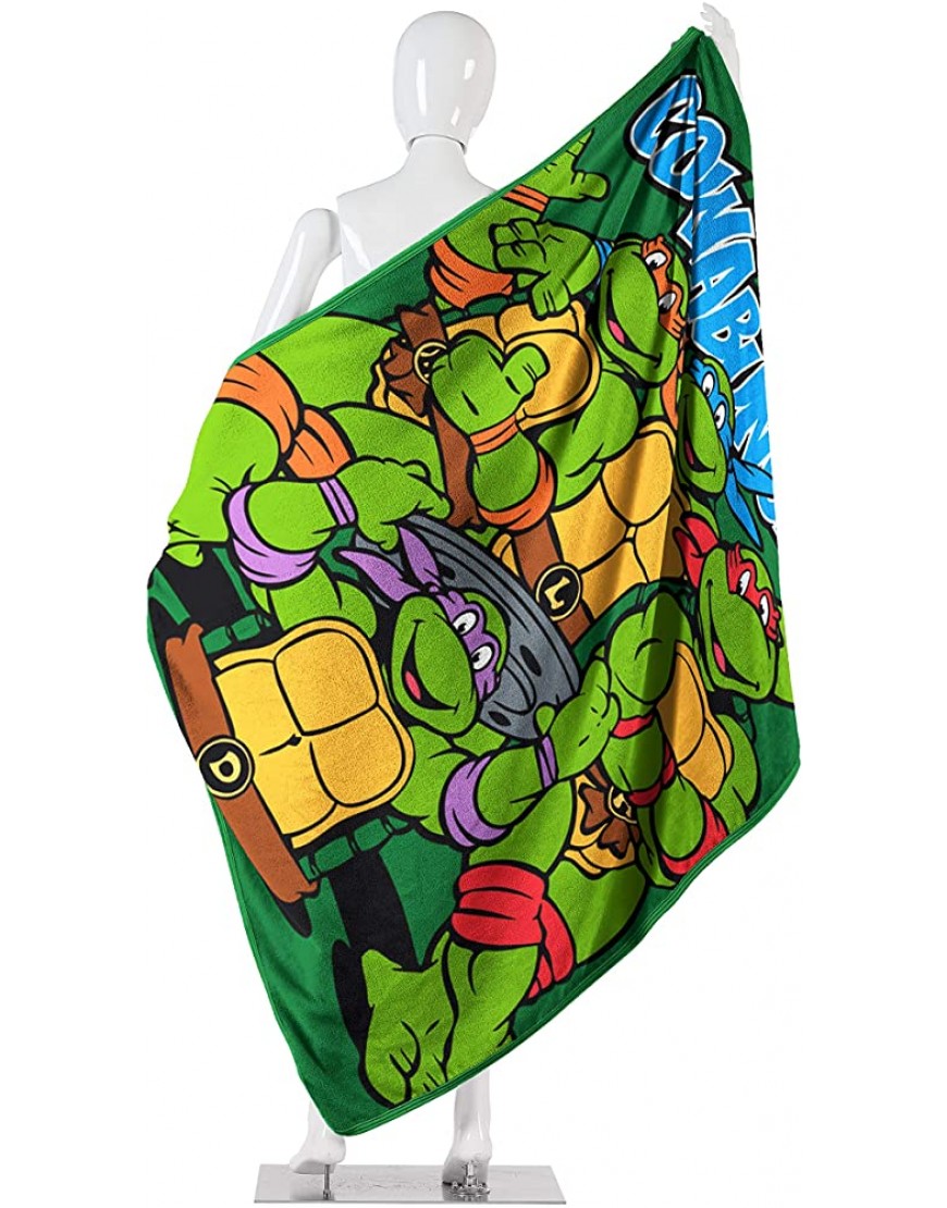 Nickelodeon's Teenage Mutant Ninja Turtles Cowabunga Dudes Fleece Throw Blanket 46 x 60 Multi Color - BIKZRFJ5M