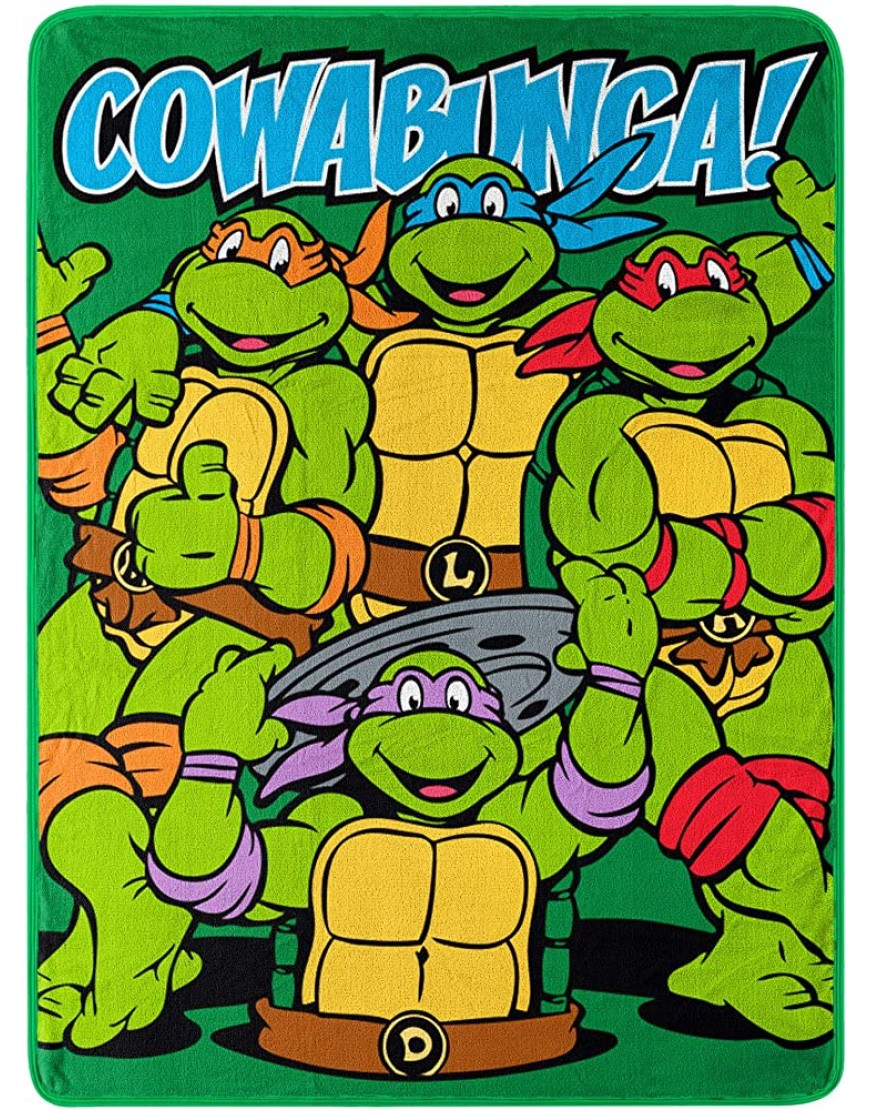 Nickelodeon's Teenage Mutant Ninja Turtles "Cowabunga Dudes" Fleece Throw Blanket 46" x 60" Multi Color - BIKZRFJ5M