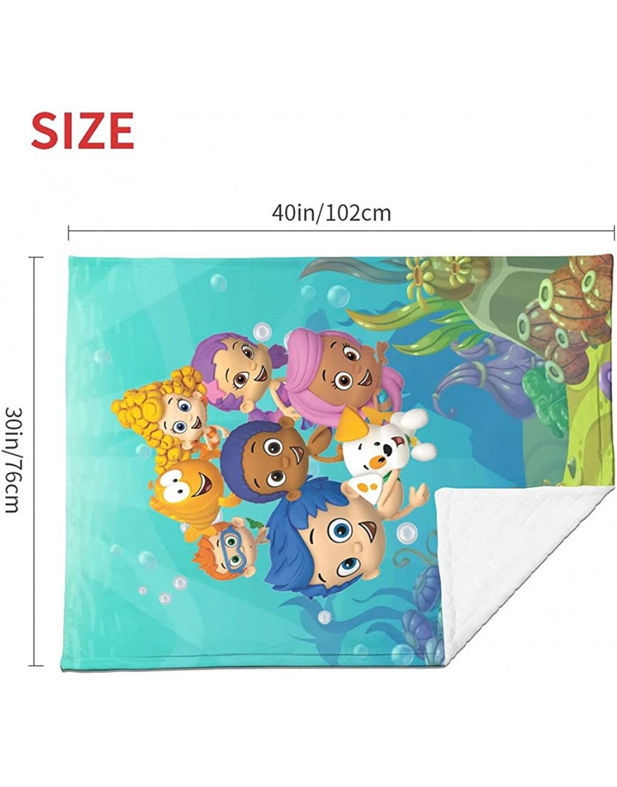 Soft Throw Kids Blanket Fleece Warm Flannel Cozy for Toddler Kids Bed Sofa and Living Room 40X30 Inches Ocean - B1BJIATM4