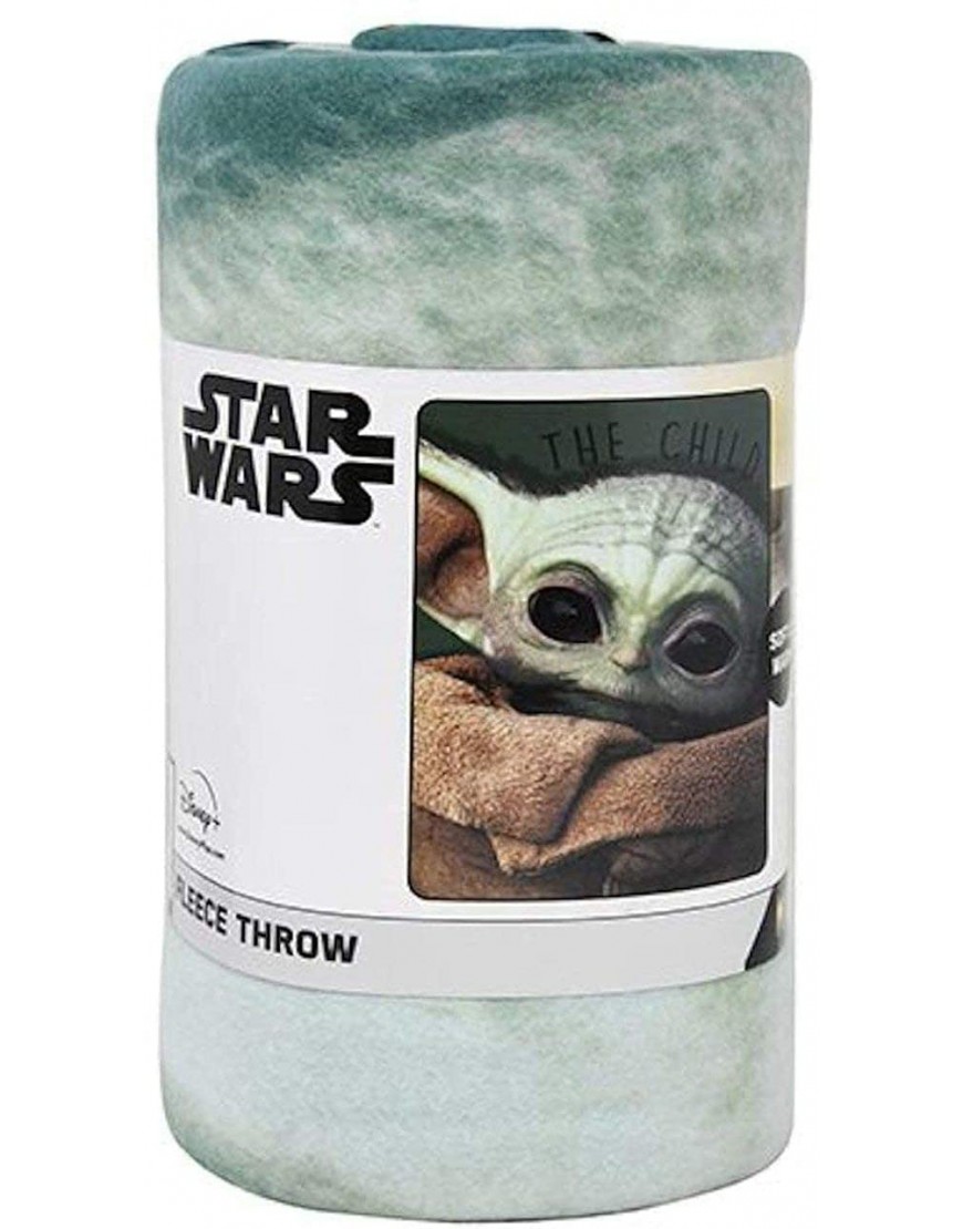 Star Wars Mandalorian Baby Yoda The Face Throw Blanket - B42MCZ3KI