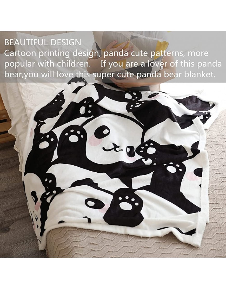 Sviuse Panda Throw Blanket Sherpa Fleece Blanket Cartoon Panda Pattern Lightweight Throw for Bed Sofa Travel Kids Teens Birthday Gifts 50 X 60 Panda 7 - BGULNPXOX