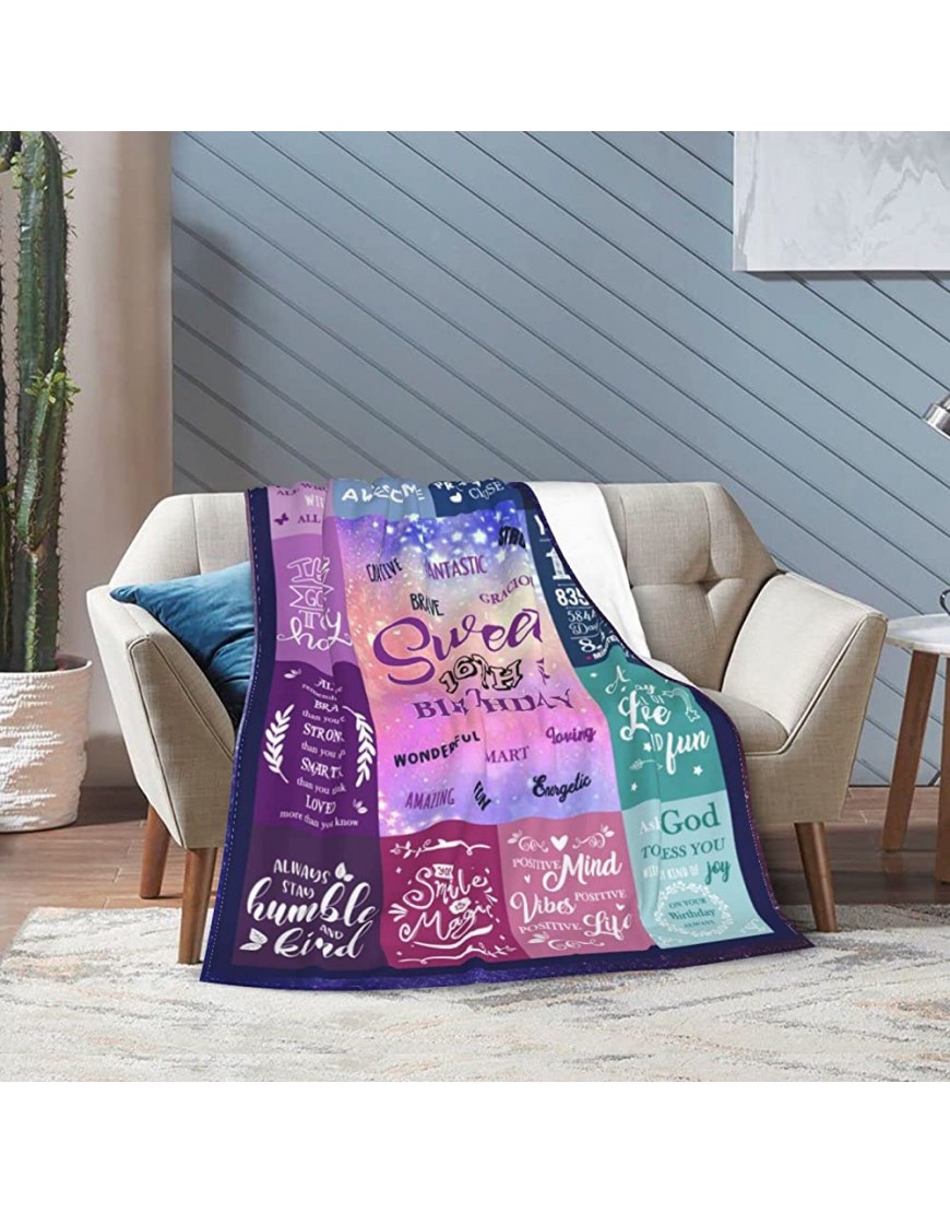 Sweet 16th Birthday Gifts for Girls to My Daughter Gifts from Mom Gifts for Daughter Bestie Sister 16th Birthday Gift Ideas for Couch Sofa Bedroom Decor 50*60in - B49LYOULG