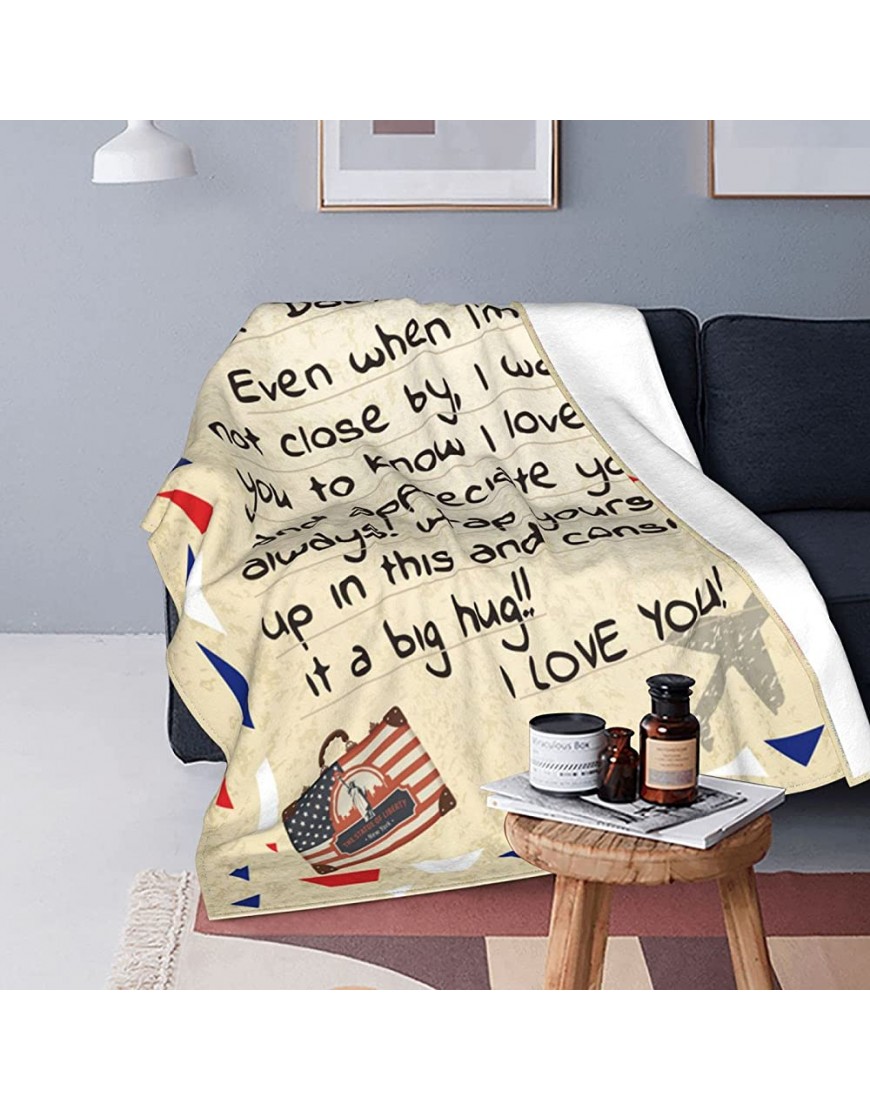 to Dad from Daughter Son Throw Blanket Personalized I Love You Gift for Recovery Healing Keep Health to Dad 60x50 for Teens - BI4LPF0GN