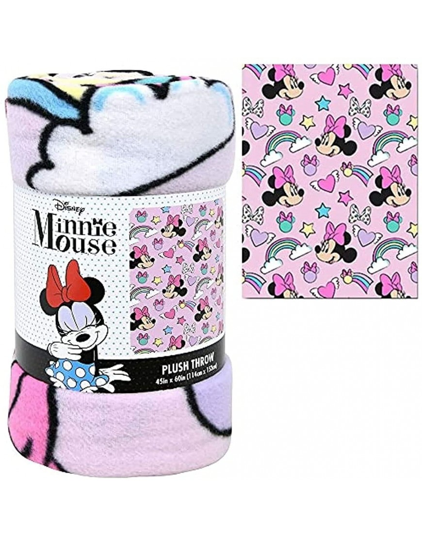 UPD Inc U.P.D. Inc. Pink Minnie Mouse Fleece Blanket Warm and Cozy Disney Minnie Fleece Throw Blanket Soft Minnie Mouse Plush Throw Snuggle Blanket Size 45x60 Inch B09F62BQMH MultiColor L - B7OUAWE02