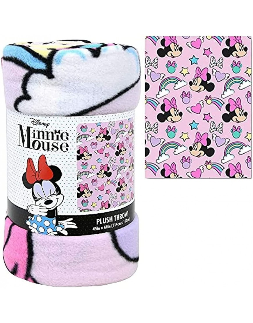 UPD Inc U.P.D. Inc. Pink Minnie Mouse Fleece Blanket Warm and Cozy Disney Minnie Fleece Throw Blanket Soft Minnie Mouse Plush Throw Snuggle Blanket Size 45x60 Inch B09F62BQMH MultiColor L - B2V9NPZRX