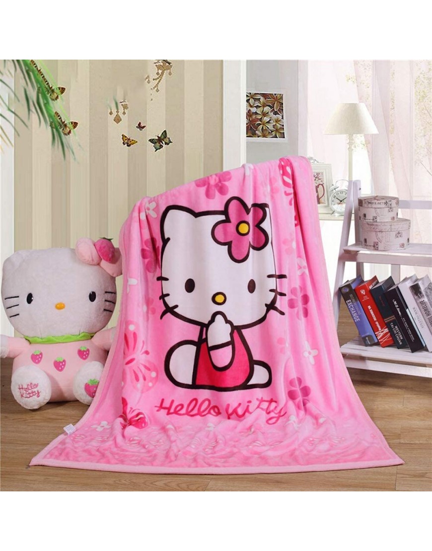 YIMU Blanket Cartoon Hello Kitty Printing Throw Blanket  Soft Cover Flannel Cozy Plush Fleece Blanket for Boys Girls Kids Toddler Baby Hello Kitty 1 - BPGG4ZYCY