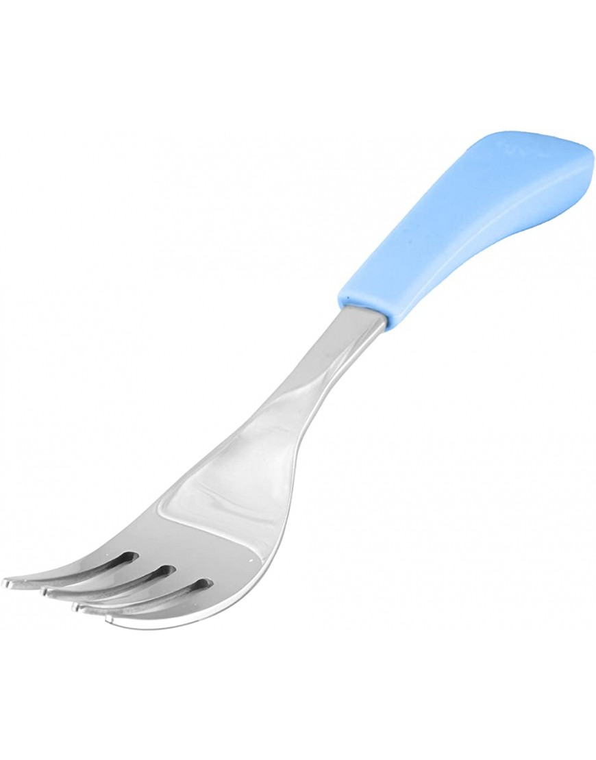 Avanchy Stainless Steel Baby Fork and Spoon 9 Months and Older Baby Forks and Spoons for Self Feeding Baby Silverware Blue - BZQS6UEEK