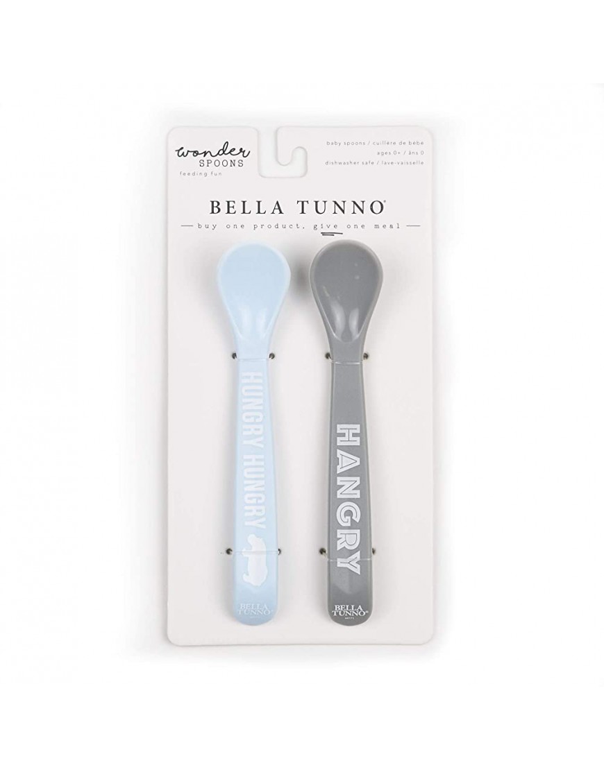 Bella Tunno Wonder Spoons Soft Baby Spoon Set Safe for Baby Teething & Toddler Spoons Food-Grade BPA Free Silicone Self Feeding Spoon 2pk Please Thank You - BZTHSSKWH