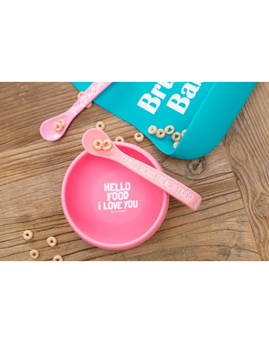 Bella Tunno Wonder Spoons Soft Baby Spoon Set Safe for Baby Teething & Toddler Spoons Food-Grade BPA Free Silicone Self Feeding Spoon 2pk Feed Me Baby Got Snacks - BUJBPFX8A