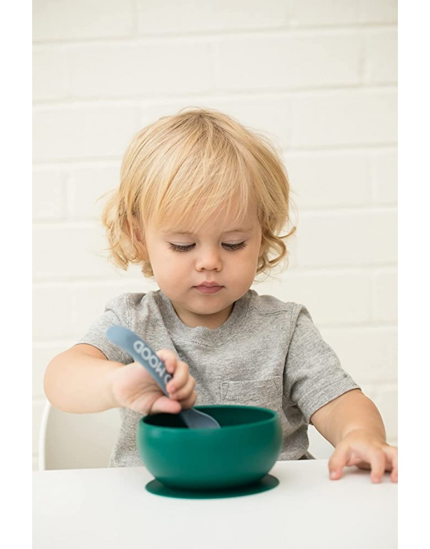 Bella Tunno Wonder Spoons Soft Baby Spoon Set Safe for Baby Teething & Toddler Spoons Food-Grade BPA Free Silicone Self Feeding Spoon 2pk Good Mood Good Food One Size WS29 - B7PEMZ3SN