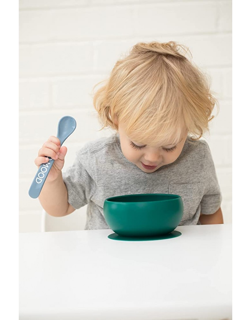 Bella Tunno Wonder Spoons Soft Baby Spoon Set Safe for Baby Teething & Toddler Spoons Food-Grade BPA Free Silicone Self Feeding Spoon 2pk Good Mood Good Food One Size WS29 - B7PEMZ3SN
