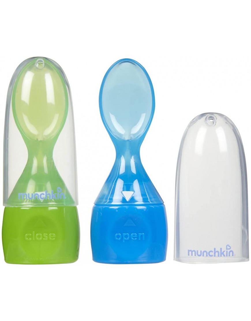 Munchkin Click Lock Food Pouch Spoon Tips Multicolor May Vary 2 Count - BI1PVEF1I