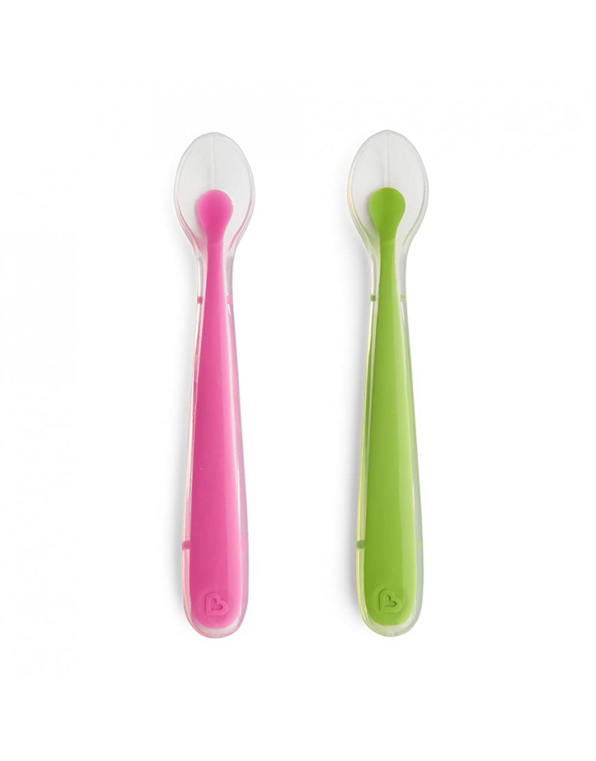 Munchkin Gentle Silicone Spoon Pink Green - BV1KTSP1Z