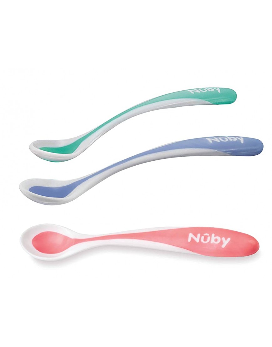 Nuby 4-Pack Hot Safe Feeding Spoons - BTQVPILX5