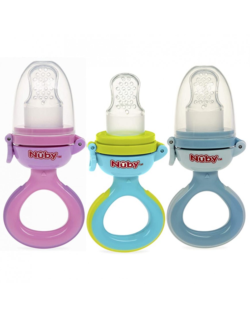 Nuby Twist N' Feed Infant First Foods Feeder with Hygienic Cover: 10M+ Colors May Vary Multi - BZGHMVRQW